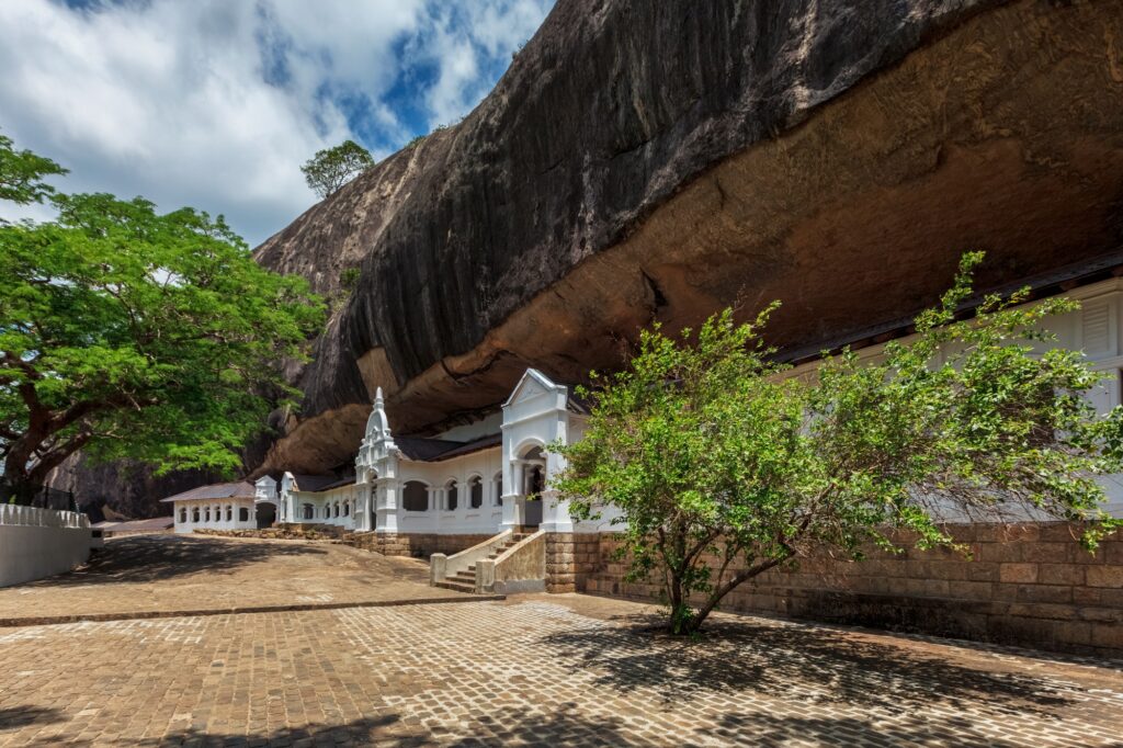 Rock temple in Dambulla, Sri Lanka